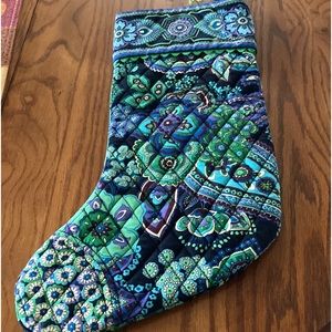 Vera Bradley 2009 Retired Christmas Stocking Blue Rhapsody Floral Paisley